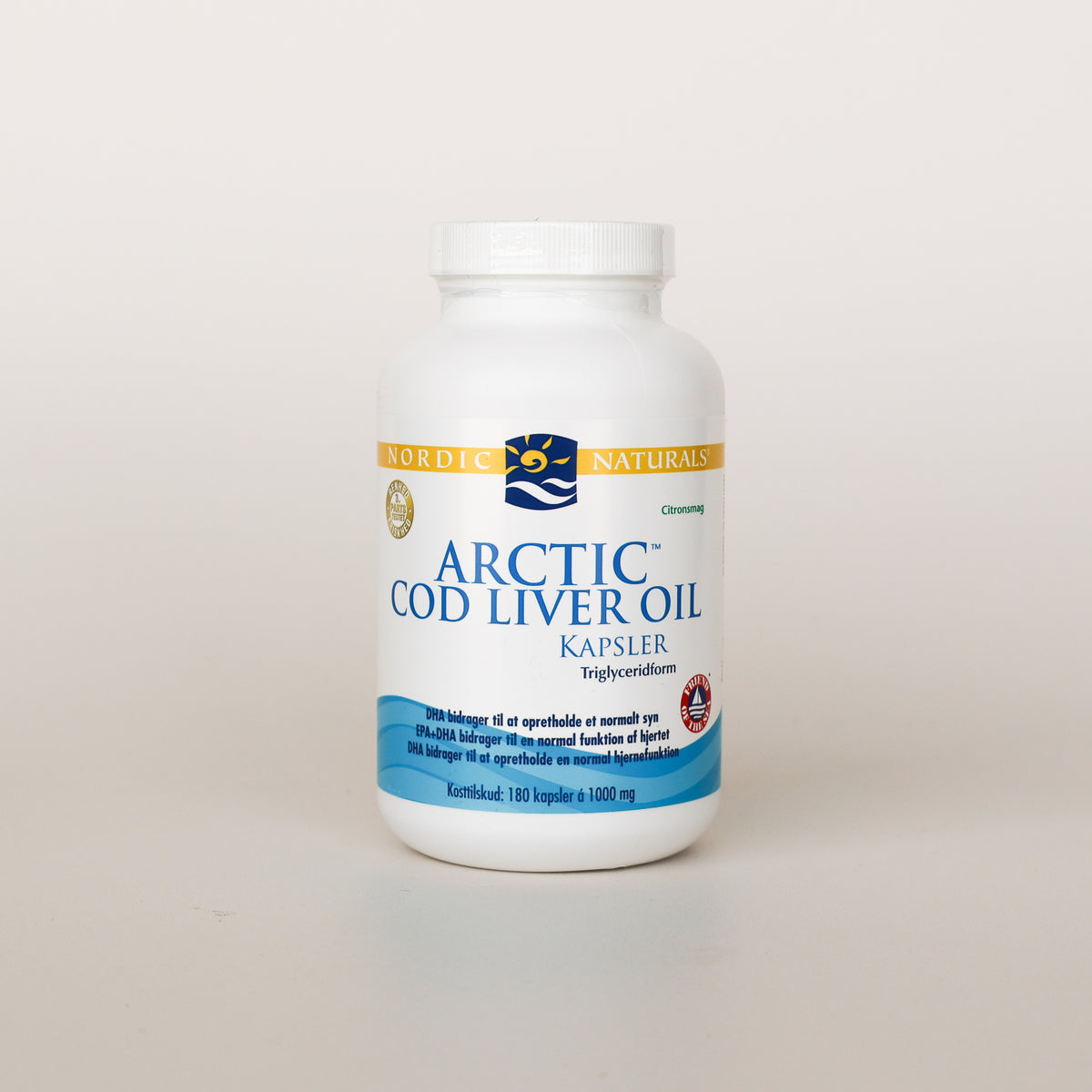 Nordic Naturals torskelevertran i kapsler, 180 kapsler, Triglyceridform