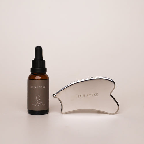 Pakke | Gua sha med ansigtsglødolie